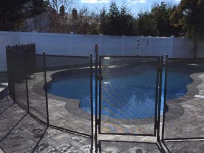 Removable Mesh Pool Fence Installation